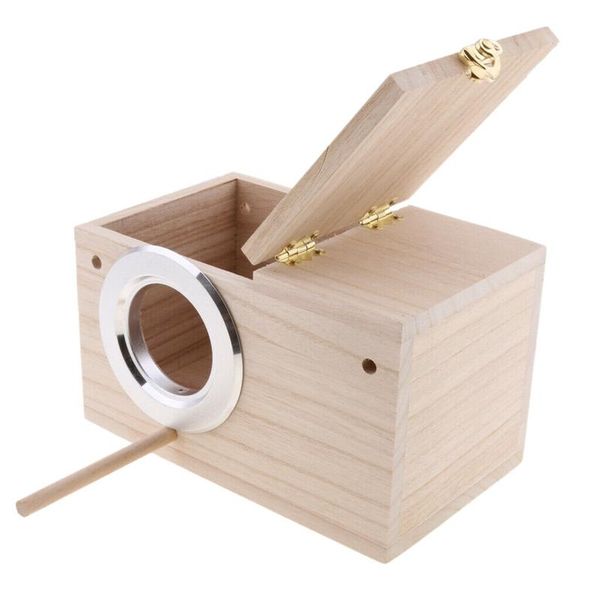 

parakeet wood breeding nest box bird nesting aviary cages