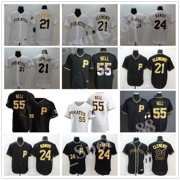 

pittsburgh 2021 nen women kids youth jerseys chris archer 55 josh bell roberto clemente pirates baseball jersey, Blue;black