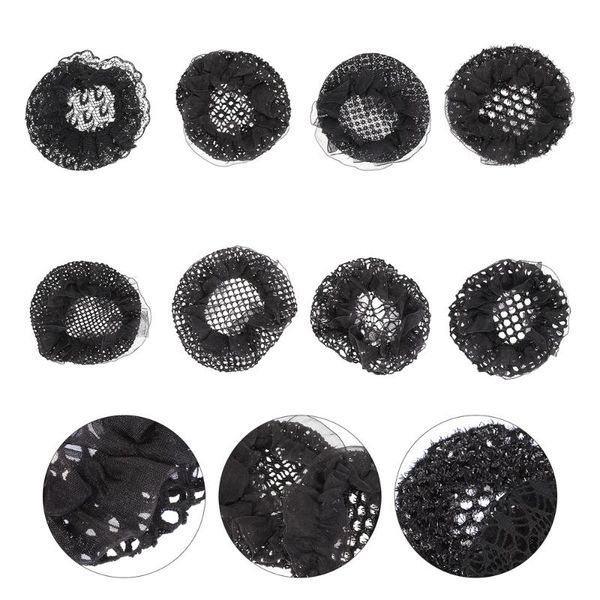 

car organizer 8pcs invisible hairnets dancer elastic hair bun holders