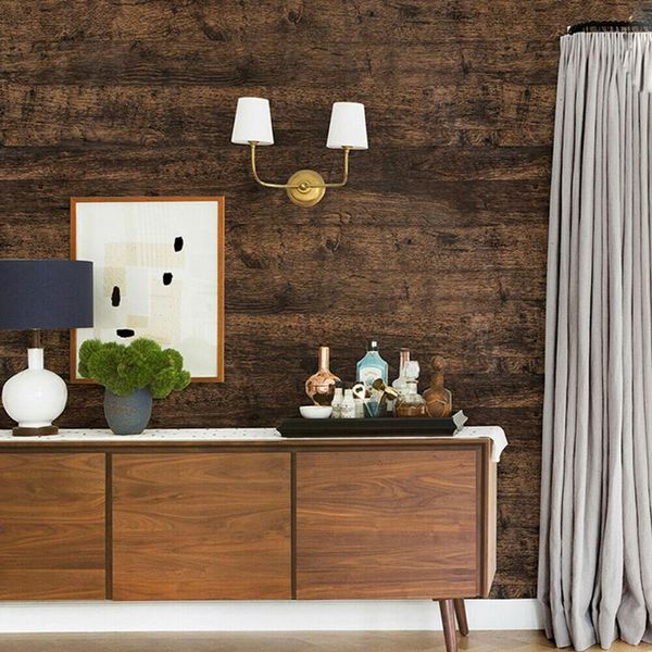 

wallpapers brown rustic wood peel and stick wallpaper roll contact paper self adhesive film pvc wooden wall waterproof