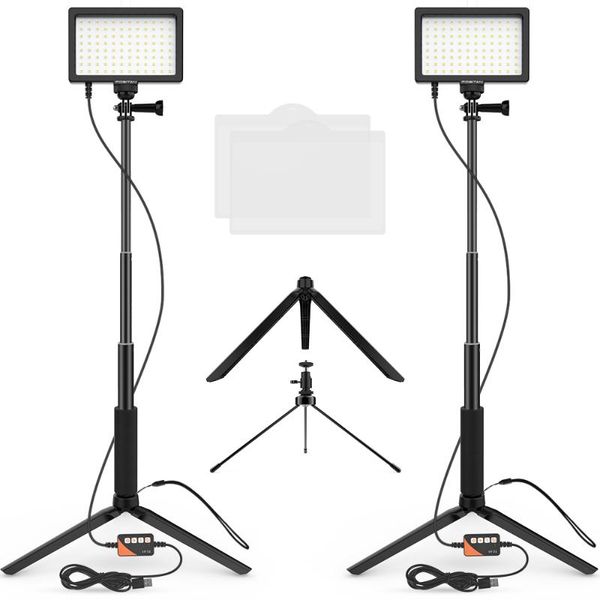 

travor 96a mini led selfie light video dimmable pography usb lamp with tripod stand for makeup youtube flash heads