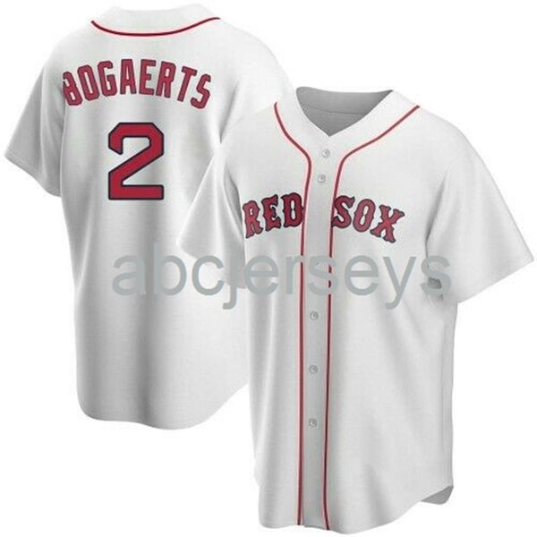 

stitched custom xander bogaerts #2 white ver2 baseball jersey xs-6xl, Black