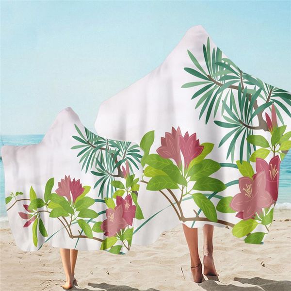 

towel flower hooded bath microfiber children's wear-resistant beach