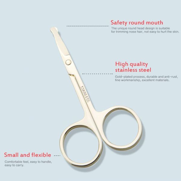 

electric nose & ear trimmers hair trimmer hand tools maquillaje thick round head scissors safety makeup