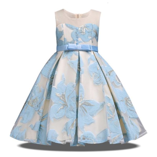 

girl's flower tutu kids clothing satin elegent lace sleeveless girls dresses for children princess party custumes 3 4 6 8 10 12 years c, Red;yellow