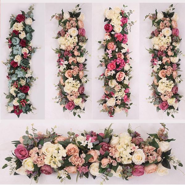 

cm artificial arch flower row core silk rose wall foam rack diy wedding background decoration decorative flowers & wreaths