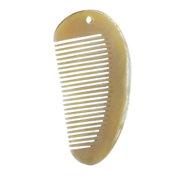 

hair brushes 1pc natural yak horn fine tooth comb straighter anti-static, Silver