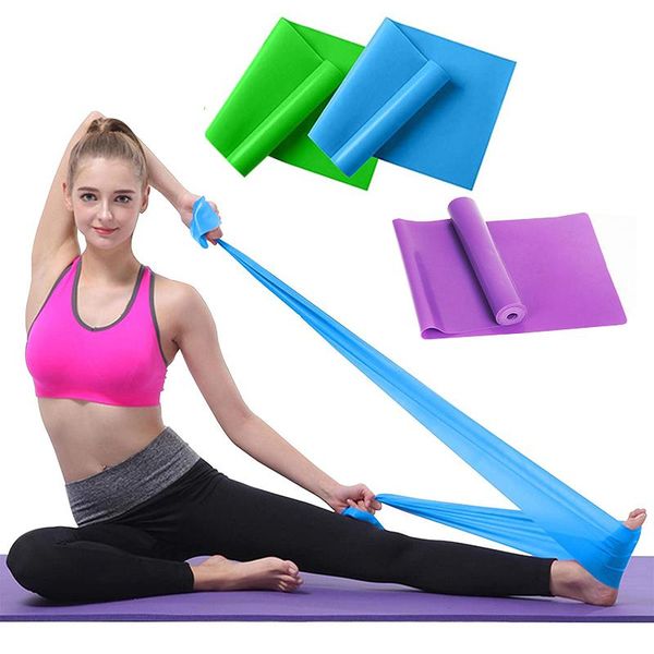 

1500*150*0.35mm yoga resistance bands latex elastic exercise band crossfit pull rope pilates rehab home gym strength training