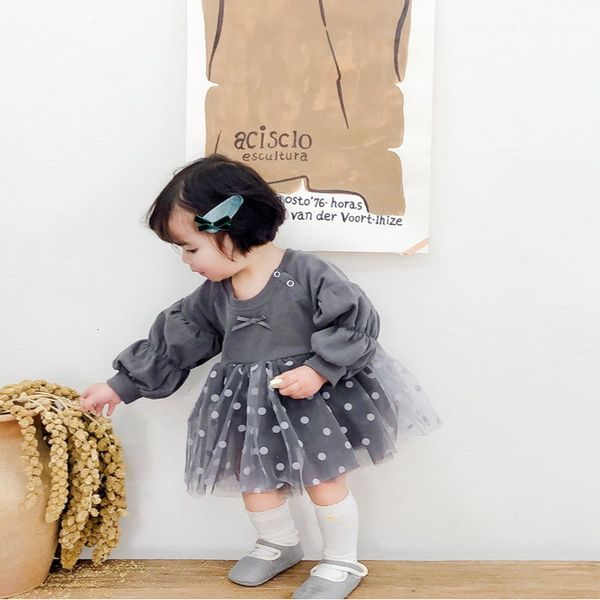 

girl's dresses wholesale spring korean style baby girl bodysuit sleeves dot tutu cute kids born clothes e1010 a6xo, Red;yellow