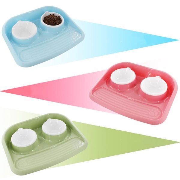 

pet dog bowls puppy bowl stainless steel cat water storage feeder non-toxic pp resin combo rice basin & feeders
