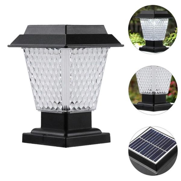 

solar column lights powered post cap led for gate wall lamp