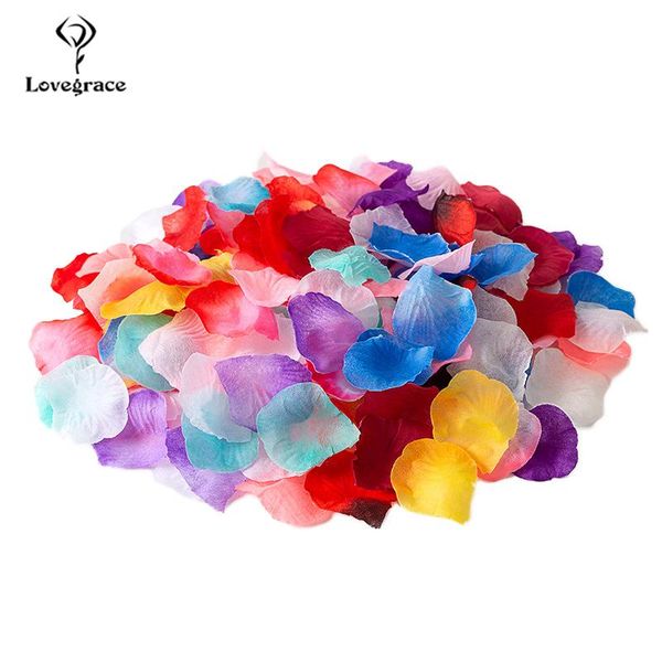 

other accessories lovegrace wedding rose petals silk scene decoration love shape display 10*100 pieces/pack, White