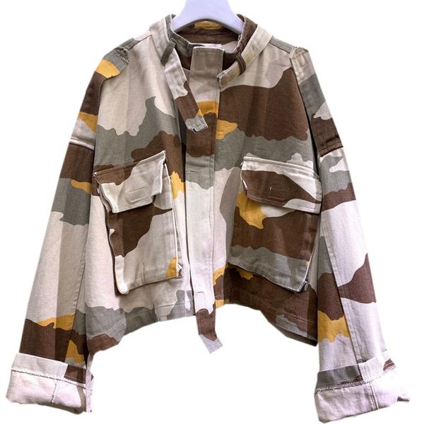 

women's jackets students short denim jacket coats spring women fashion camouflage long sleeved jeans cowboy coat loose overcoat r1127, Black;brown