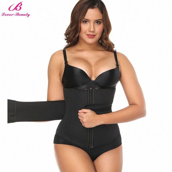 

lover-beauty rubber latex waist trainer women paste steel boned tummy belly girdle black shaper corset underbust fajas shapewear f3ls#, Black;white