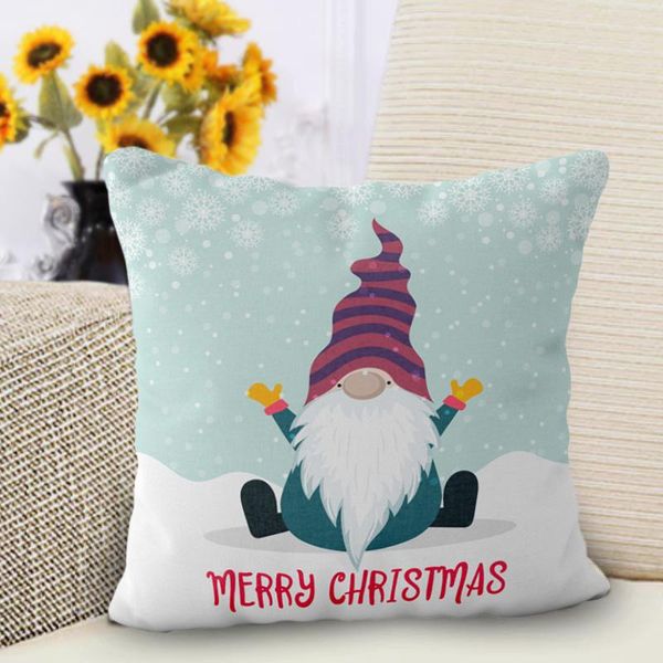 

pillow 4pcs gnome covers christmas cotton linen pillowcases xmas holiday decorations for sofa couch l23