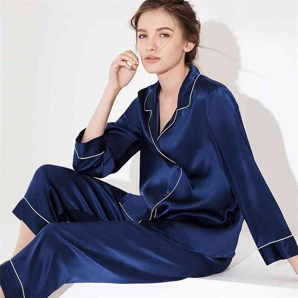 Sexy Dessous-Satin-Pyjama aus 100 % Naturseide für Damen, Pyjama-Nachtwäsche, Pyjama-Set, Nachtanzug, Nachtwäsche, Pyjama 210809