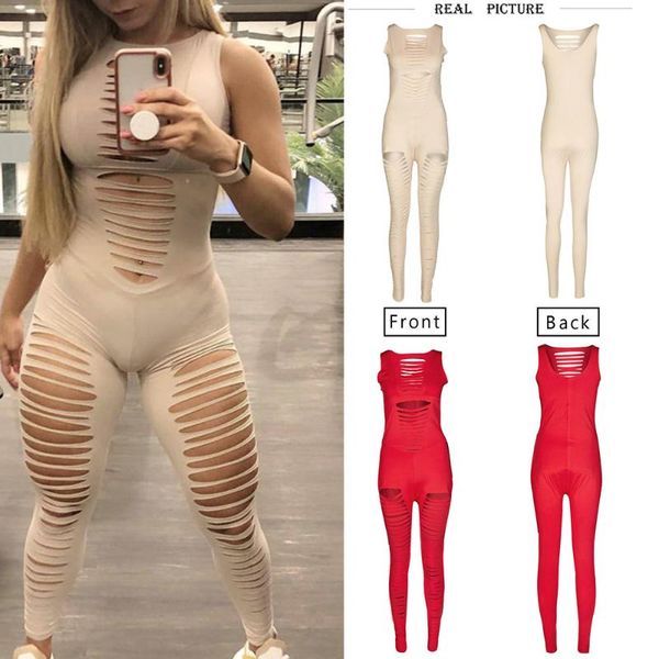 

women's jumpsuits & rompers 2021 womens jumpsuit sleeveless cutout slim fashion lady playsuit, Black;white