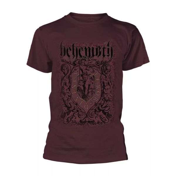 

behemoth furor divinus official maroon t-shirt men unisex, White;black