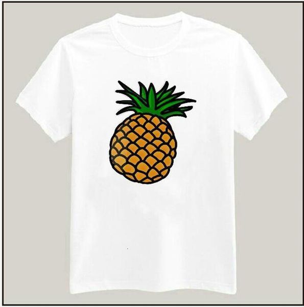 

pineapple print and women cotton men t shirts casual white tees big size s xxxl drop ship tz200 272, White;black
