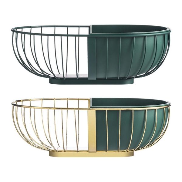 

storage bags european wrought iron fruit basket metal wire hollow out drain bowl dish stand for living room kitchen