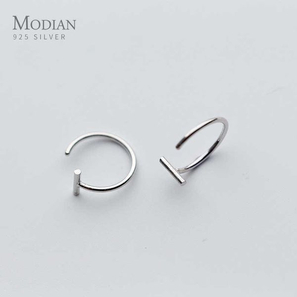 

simple fashion round design hoop earrings real 925 sterling silver jewelry for women fine hoops earring gift 210707, Golden;silver