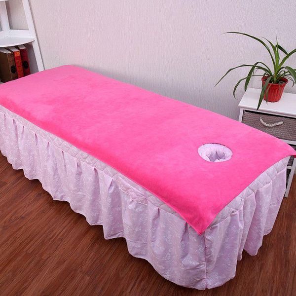 

towel superfine fiber big soft beauty salon bath bed with hole massage sheet