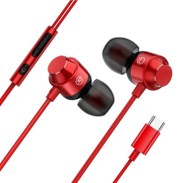 

headphones & earphones magnet adsorption usb type c wired with mic sport 3.5mm aux in-ear hifi stereo sound music earphone earbuds headset