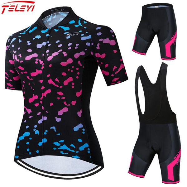 

racing sets women cyclists clothes roupa ciclismo maillot bicycle jersey set lady mtb bibs short pants sportswear suit bike clothing custom, Black;blue