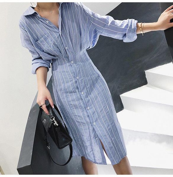 

womens dresses spaghetti strap dress robe chemise femme blue office long sleeve vestidos verano spring korean women clothes ladies ropa, Black;gray