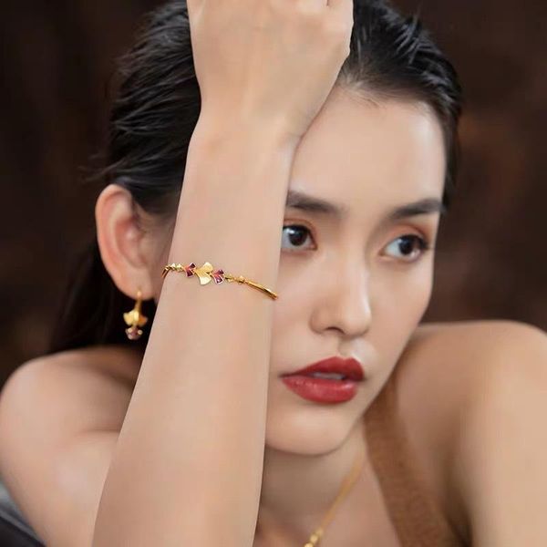 

link, chain vietnam sand gold fashion bead love double layer extension hollow octagonal transfer bracelet women luxury jewelry, Black