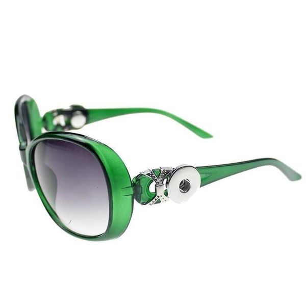 

fashionable sun frames 18mm sunglasses green eyewear retro fit oval snap glasses button for women jllkjn, Black
