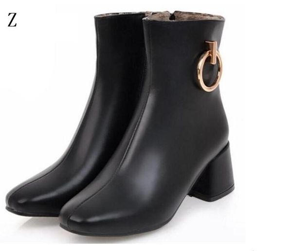 

boots zapatos mujer chaussure femme shoes woman women pumps winter girls ladies wedding high heels ankle fashion g61181, Black