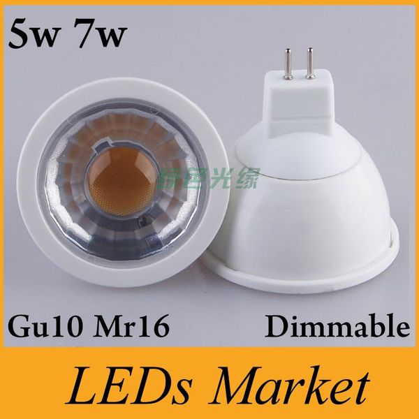 

bulbs arrvial dimmable led spotlight 5w 7w gu10 mr16 e11 e27 lamp light 110-240v warm/cool white 60angle ce ul