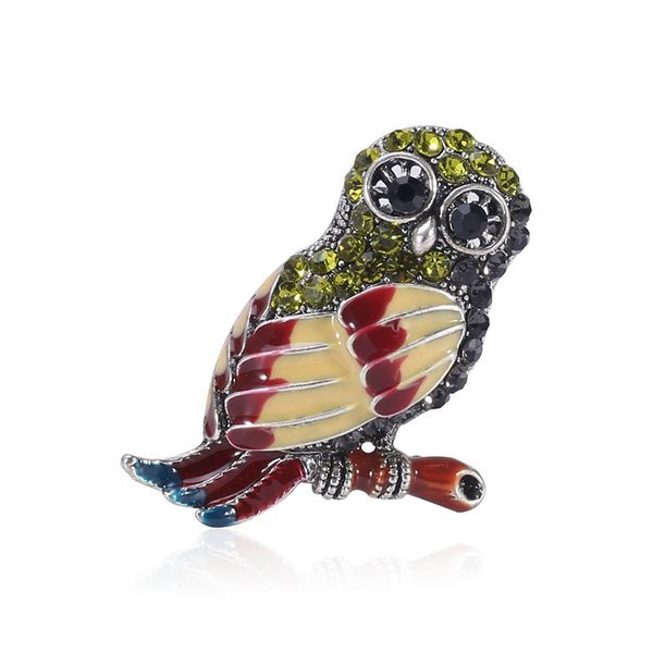 

factory 21ss creative personality alloy inlaid diamond owl brooch christmas