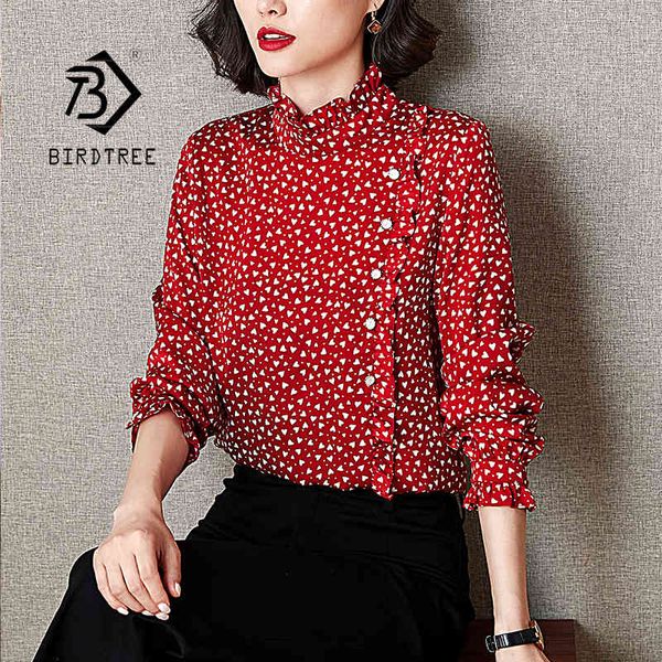 

long sleeve women blouses plus size ruffled collar blouse shirt casual elegant work wear chiffon shirts 2xl t11901x 210419, White