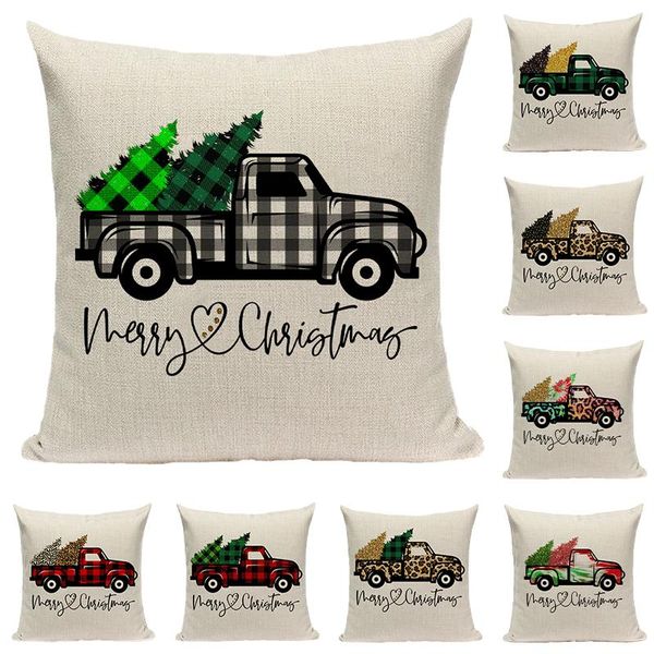 

merry christmas pillow cover linen cushion for living room home decor 18x18inch decorations pilllow case cushion/decorative