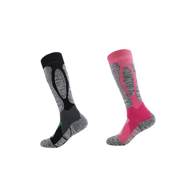 

sports towel socks thicken good elasticity breathable keep warm wear comfortable durable protect knee winter, Black