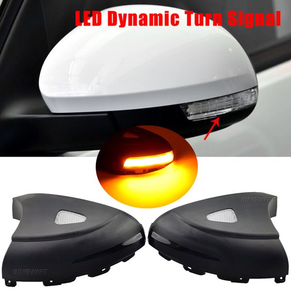 

2pieces led side mirror turn signal light for vw tiguan mk1 2008-2016 rearview mirror indicator dynamic blinker repeater lamp