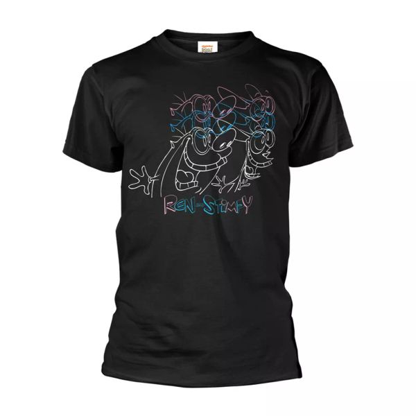 

ren and stimpy overlapped official t-shirt men unisex, White;black