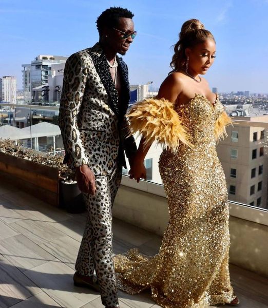 

elegant gold mermaid evening dresses with feather short sleeves sequins race custom made floor length prom dress robe de mariÃ©e, Black