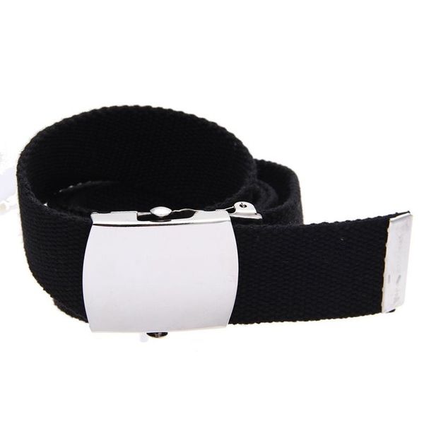 

belts black canvas belt buckle closure, Black;brown