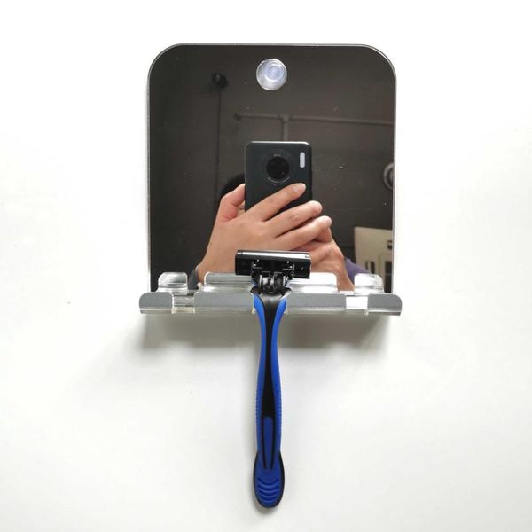 

mirrors anti-fog anti-fall bathroom mirror hanging razor toothbrush fogless shower for man shaving