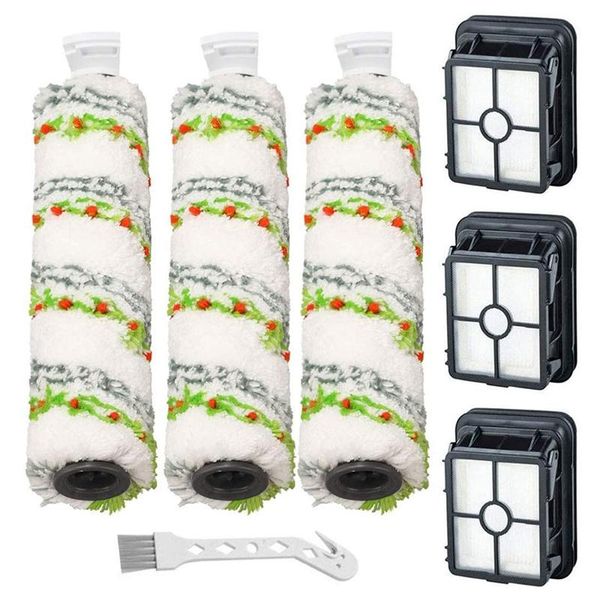 

replacements multi surface pet brush roll, vacuum filter for bissell crosswave 1785 2306 2551 cleaner cleaners