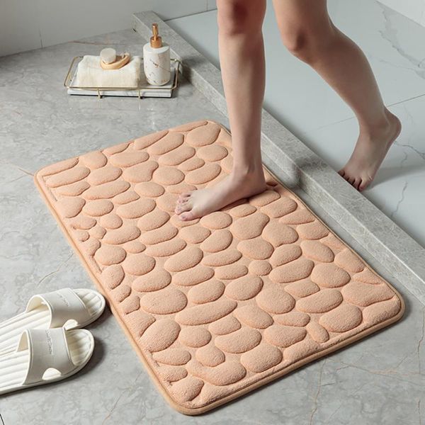 

bath mats cobblestone bathroom mat non-slip carpets absorbent lavatory bedroom floor toilet memory foam washable rug carpet tools