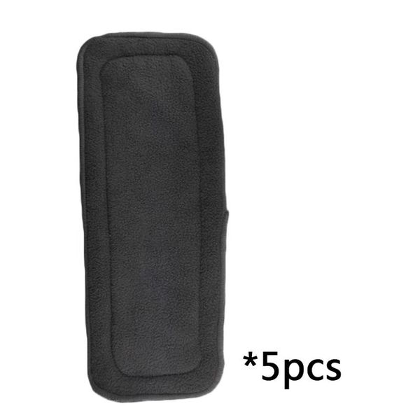 

5pcs/set reusable 4 layers of bamboo charcoal insert soft baby cloth nappy diaper use water absorbent breathable diapers