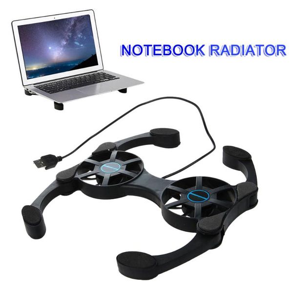

lapcooling pads folding pad 2fans usb cooler fan light quiet notebook computer stand