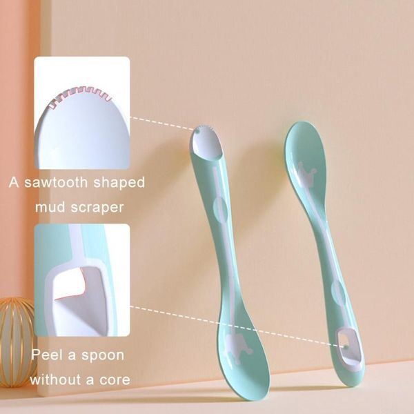 

cups, dishes & utensils children spoon soft-tip toddler feeding spoons scraping baby tableware set food supplement