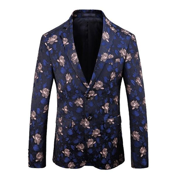 

men's suits & blazers man flower male luxury single breasted party wedding prom men plus size 4xl slim fit mens suit jacket, White;black