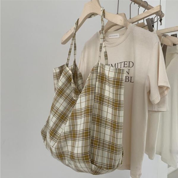 

shoulder bags women's bag summer 2021 large-capacity plaid printed one-shoulder messenger handbag
