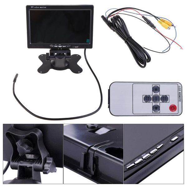 

car video 7 inch lcd monitor display 480*234 for reversing rear view backup camera